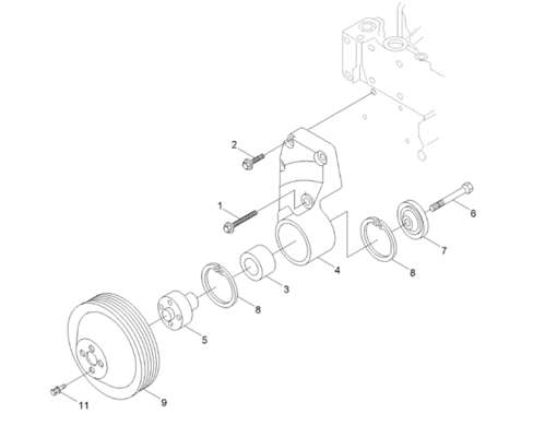 Hyunsang Excavator Parts 3910739 Ball Bearing for R320LC7 R360LC7