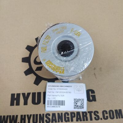 Hyunsang Excavator Parts Fuel Separator Filter YM-120324-55760 For 3JH5E 4JH 4LH Diesel Engines